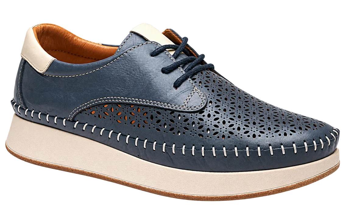 B. NAVY Perforated Lace-Up